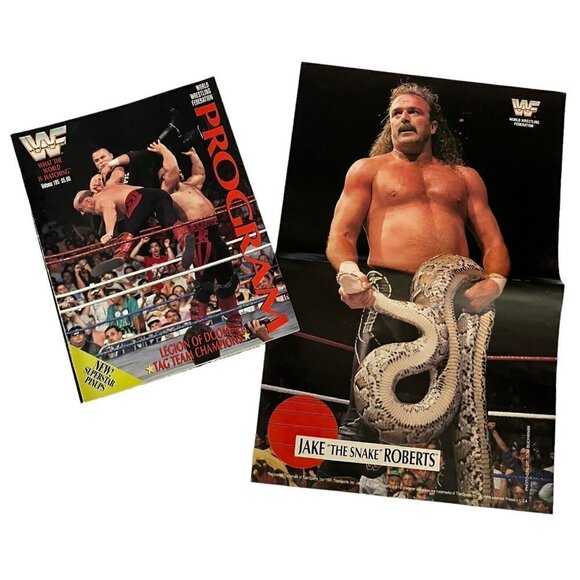 Vintage 1980s 1990s WWF Magazine Lot 10+ Von Erich Hulk Flair Poster Ads Trivia - Picture 9 of 16